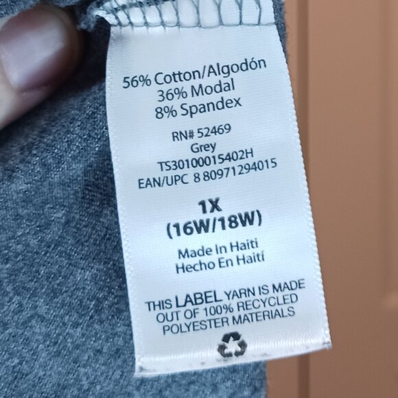 #356 3/$18 - Terra & Sky Gray Leggings Size 1X - Picture 6 of 7